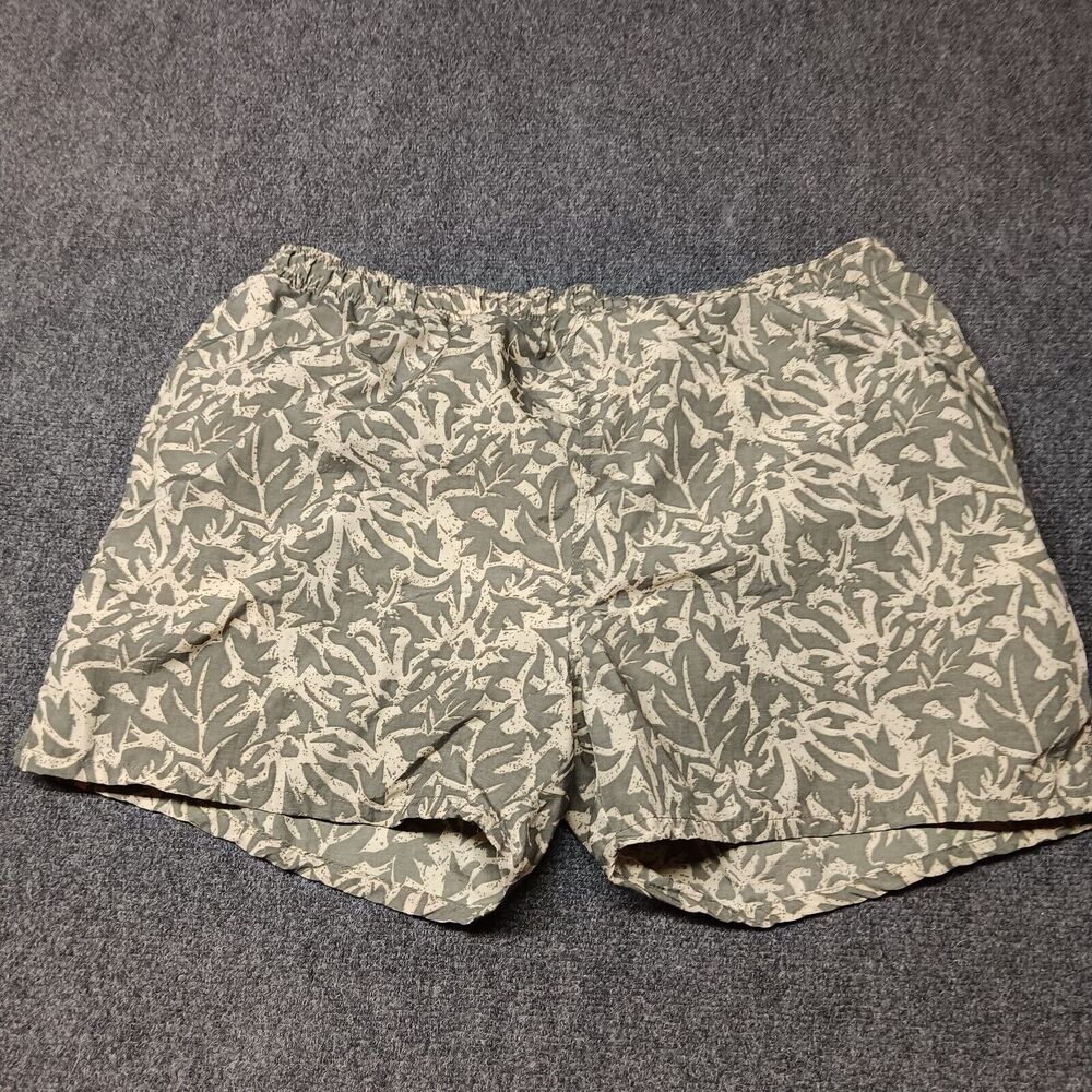 Vintage Laguna Swim Mesh‎ Shorts Men Large 38 - 40 Green Leaf Print